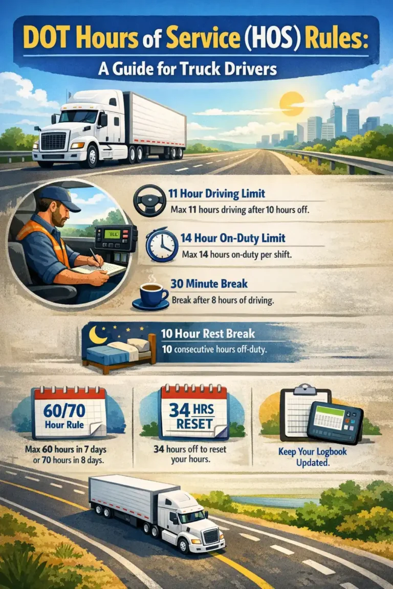 DOT Hours of Service (HOS) Rules: A Guide for Truck Drivers