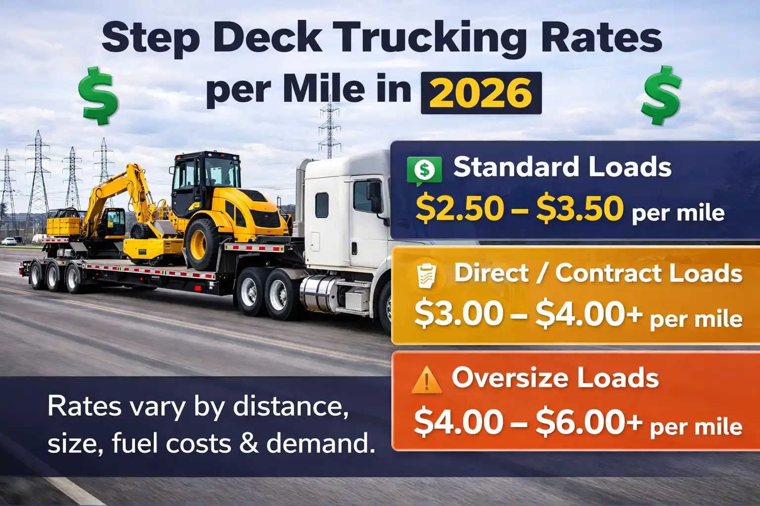 Step Deck Trucking Rates per Mile in 2026