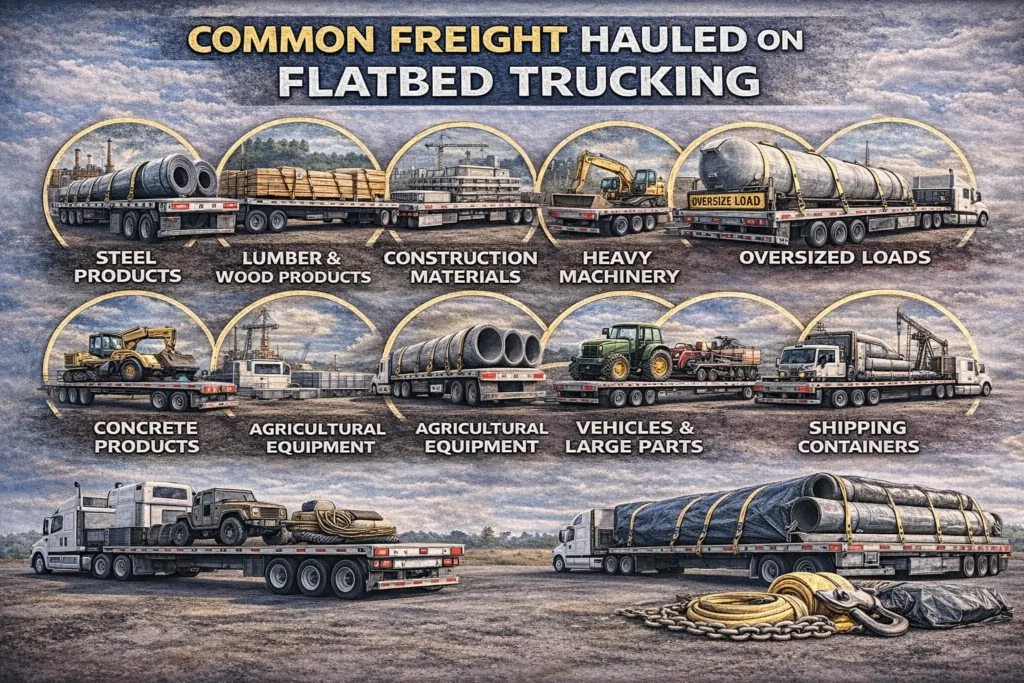 Common Freight Hauled on Flatbed Trucks