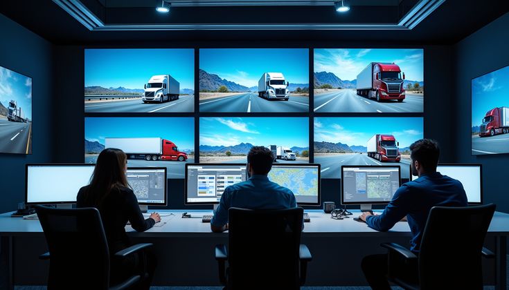 Truck on highway